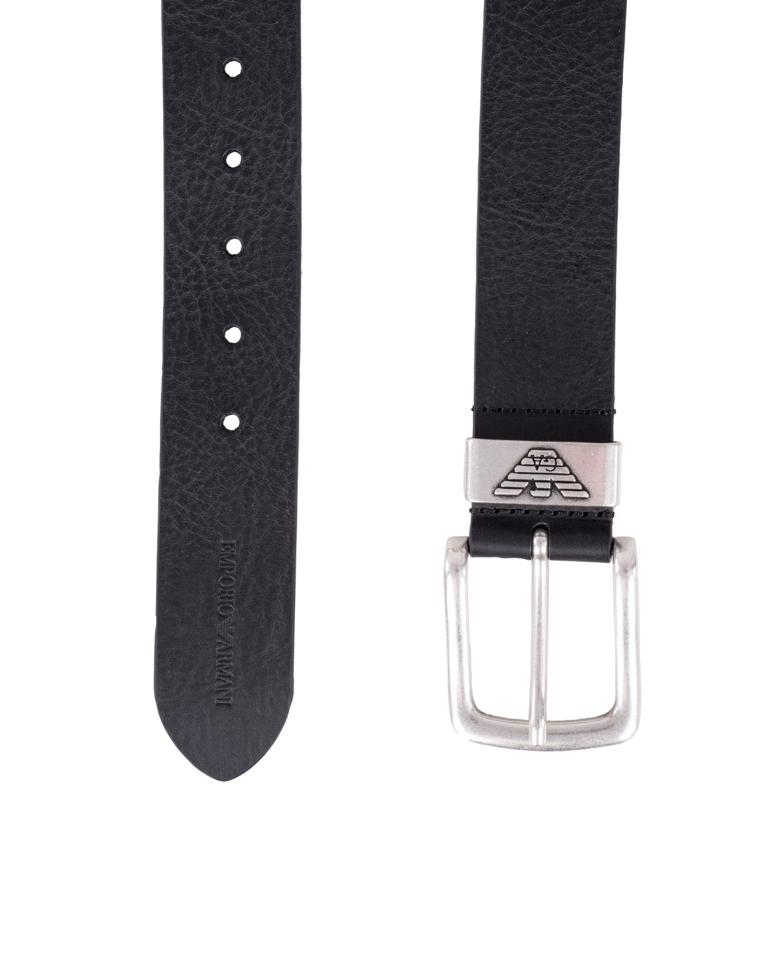 shop EMPORIO ARMANI  Cintura: Emporio Armani cintura in pelle con fibbia logata.
Altezza: 4 cm.
Pelle martellata.
Brand logo.
Tinta unita basic.
Chiusura con fibbia.
Composizione 100% Pelle di bovino.
Fabbricato in Italia.. Y4S201 YDD6G-80001 number 2759407